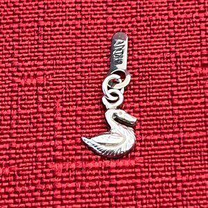 Vintage Sterling Silver Swan Charm